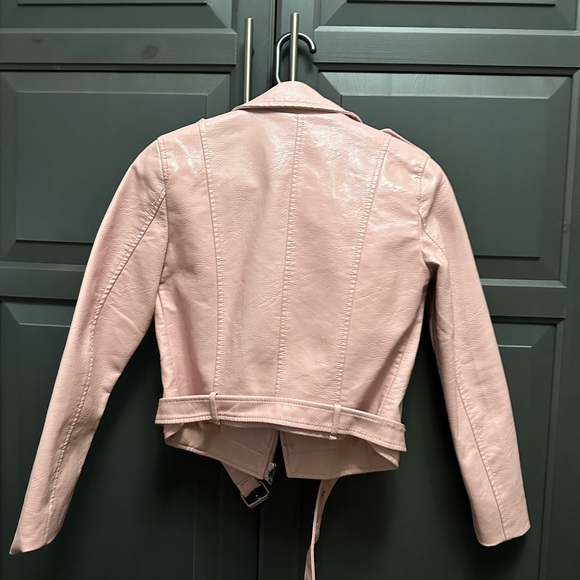 Baby pink faux leather jacket - Picture 1 of 2